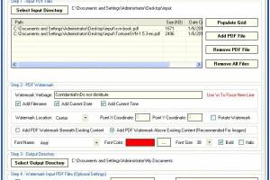 Advanced Bulk PDF Watermark Creator screenshot
