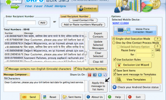 Android Mobile Text SMS Software for Mac screenshot