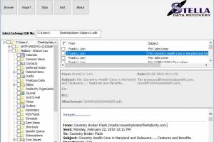 Exchange EDB to PST Recovery screenshot
