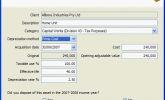 Depreciator screenshot