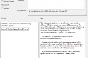 Windows Defender Definition Updates screenshot