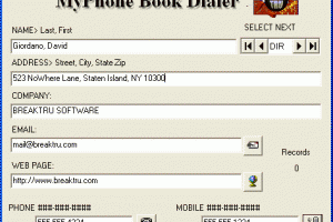 BREAKTRU MyPhone Book Dialer screenshot