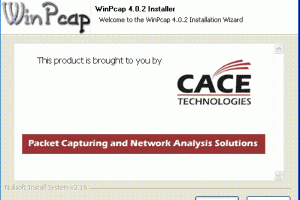 WinPcap screenshot