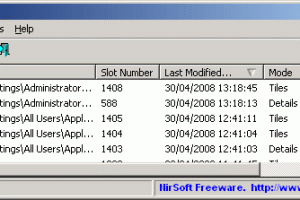ShellBagsView screenshot