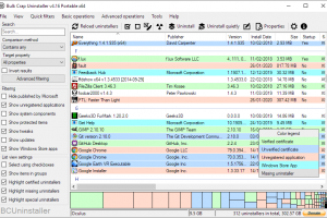 Bulk Crap Uninstaller Portable screenshot