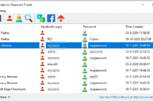 SterJo Facebook Password Finder screenshot