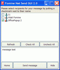Fomine Net Send GUI screenshot