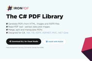 The C# PDF Library screenshot