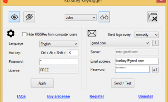 KISSKey Keylogger screenshot
