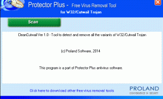 W32/CutWail Free Virus Removal Tool screenshot