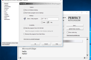 BlazingTools Perfect Keylogger screenshot