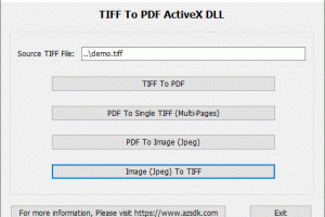 AzSDK TIFF To PDF ActiveX DLL screenshot