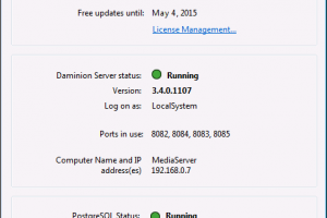 Daminion Server screenshot