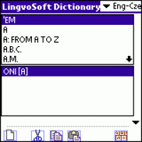 LingvoSoft Dictionary English <-> Czech for Palm OS screenshot