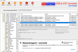Convert EDB to PST screenshot