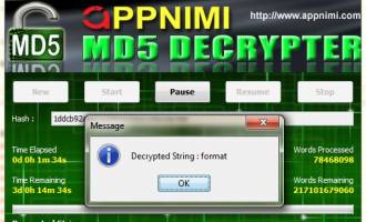 Appnimi MD5 Decrypter screenshot