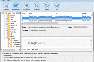 Lotus Notes to Outlook Converter screenshot