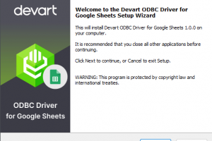 Google Sheets ODBC Driver by Devart screenshot