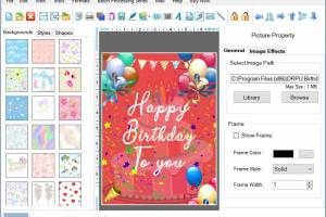 Birthday Card Printable Software screenshot