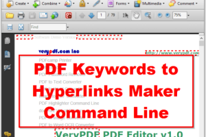 VeryUtils PDF Keywords to Hyperlinks Maker screenshot