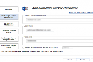 GainTools Exchange Backup & Restore screenshot