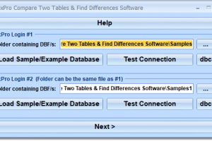 FoxPro Compare Two Tables & Find Differences Software screenshot