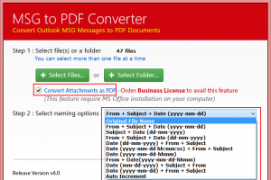 Outlook Email Export to PDF screenshot