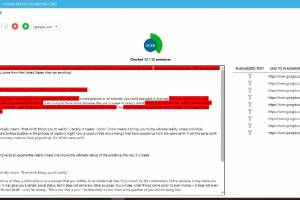 Antiplagiarism screenshot