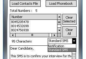PDA Group Text Messaging Utility screenshot