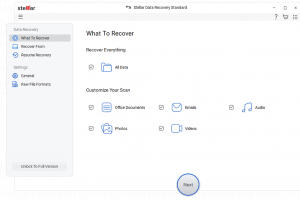 Stellar Data Recovery Standard screenshot