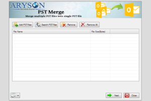 Aryson PST Merge screenshot