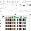 PrecisionID Code 39 Fonts 2018 full screenshot